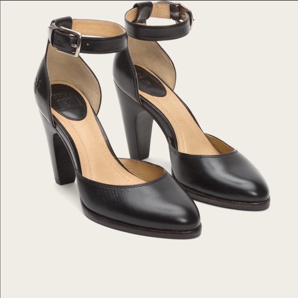 Frye Black leather heels